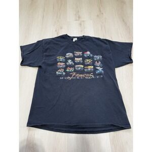 Men's Size Large Vintage American Collection Famous Motorcycles Black T Shirt